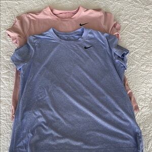 Two Nike Tee Dri-fit Pink and Blue T-Shirts - size XL